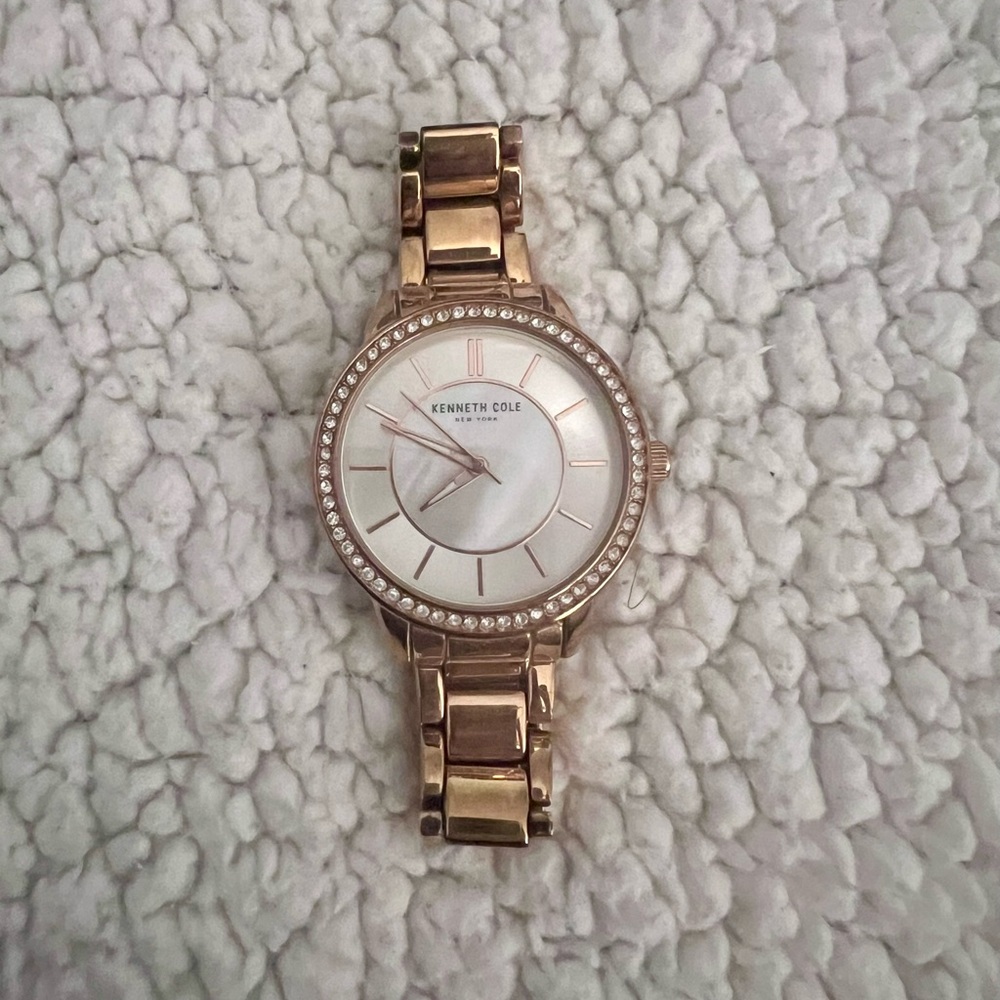 Kenneth Cole Women's Watch with Rose Gold and White Accents